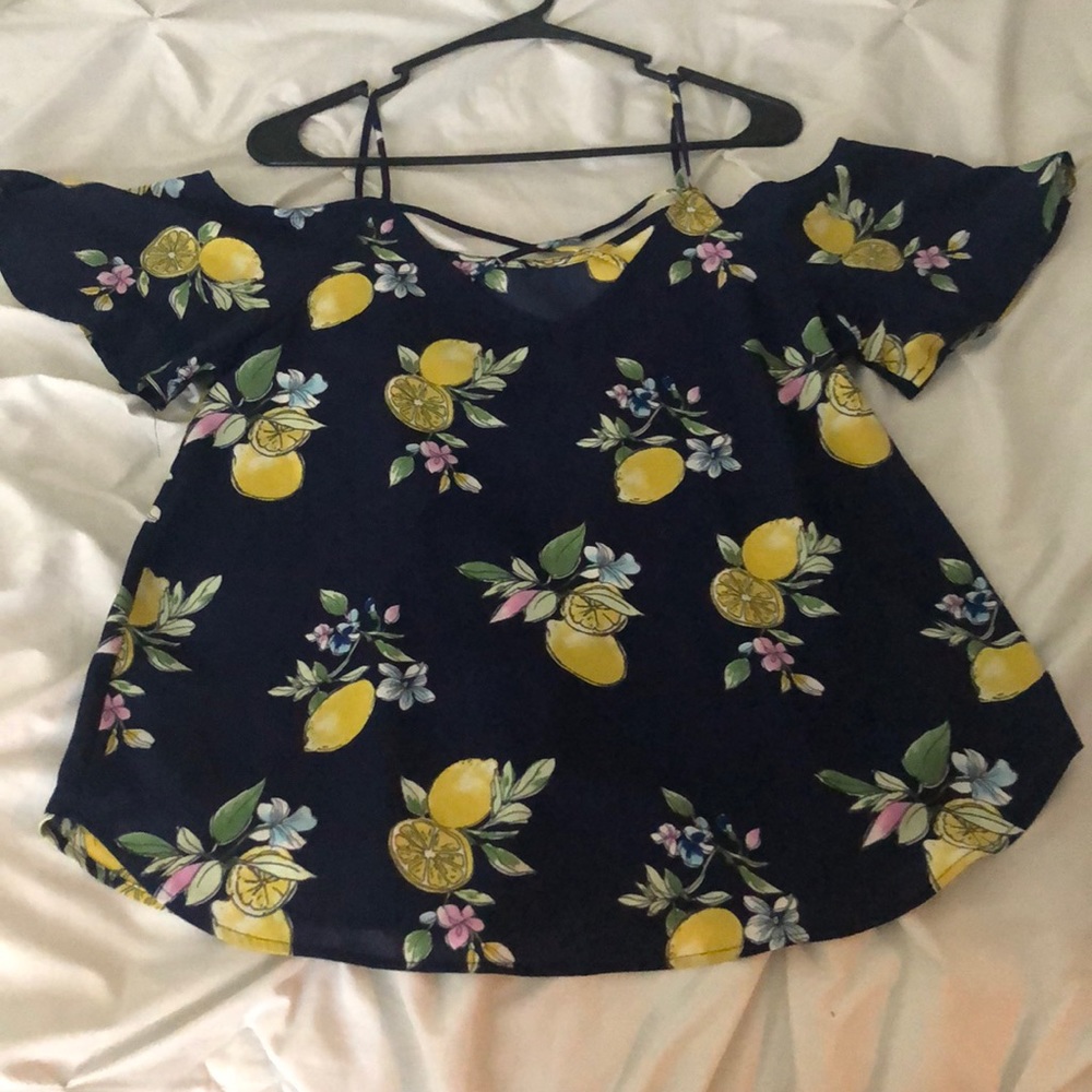 Lemon print blouse